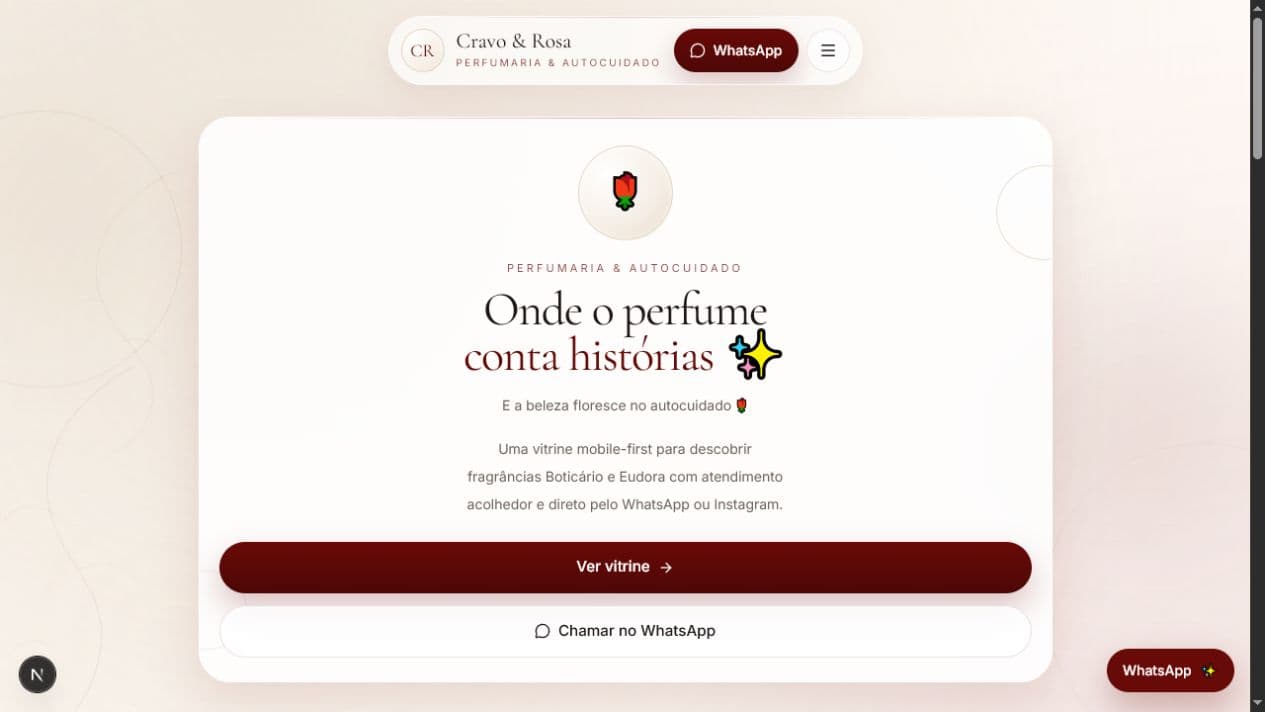 Tela 1 do projeto O Cravo e a Rosa