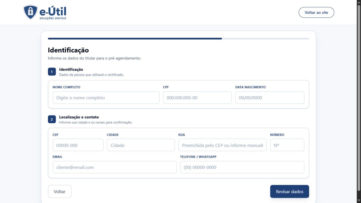 Tela 3 do projeto Autoatendimento e-Útil