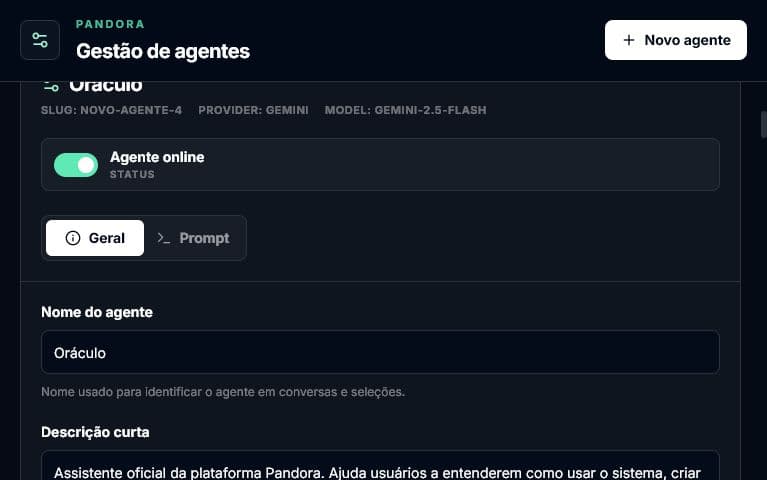 Tela 2 do projeto Pandora